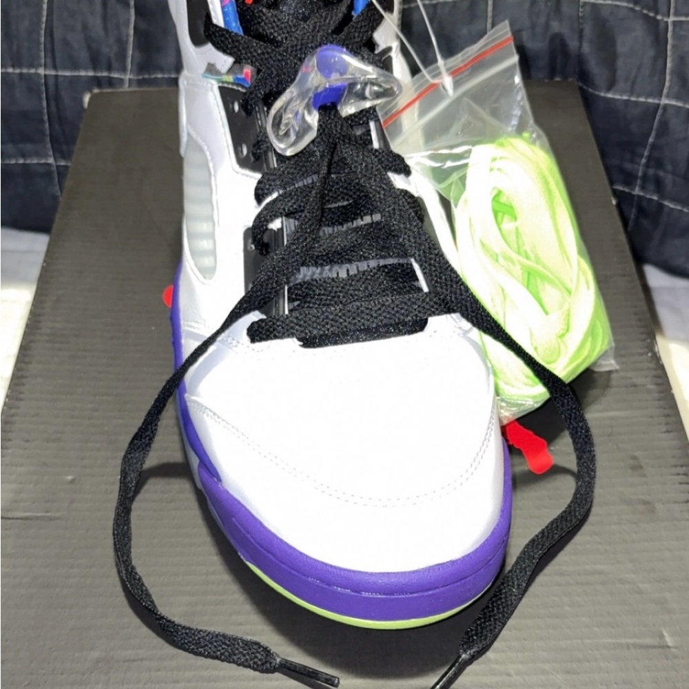 Men’s White & Purple multi colored Air Jordan 5 “Bel-Air”!